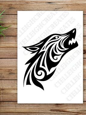 *2 for $20* Wolf Howling Vinyl decal  sticker Handcrafted